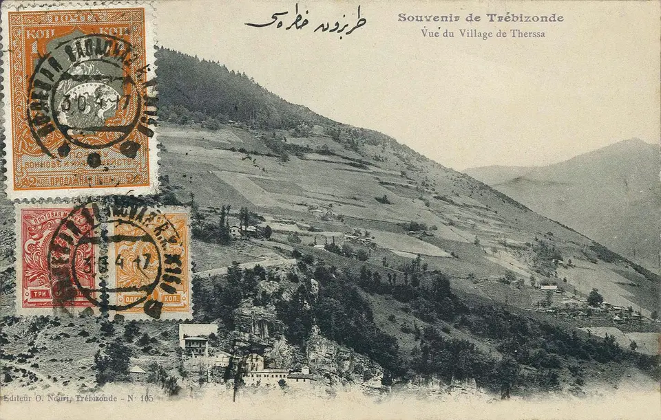 Trabzon yöresinde bir yamaç köyü